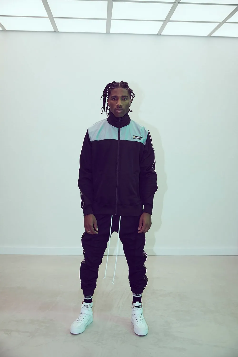 2020 slim track pant piping / black   3m