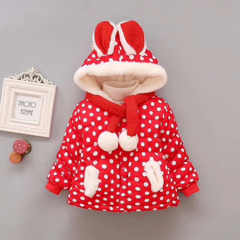 Autumn and winter children cotton-padded jacket hooded cotton-padded clothes baby plus velvet warm coat