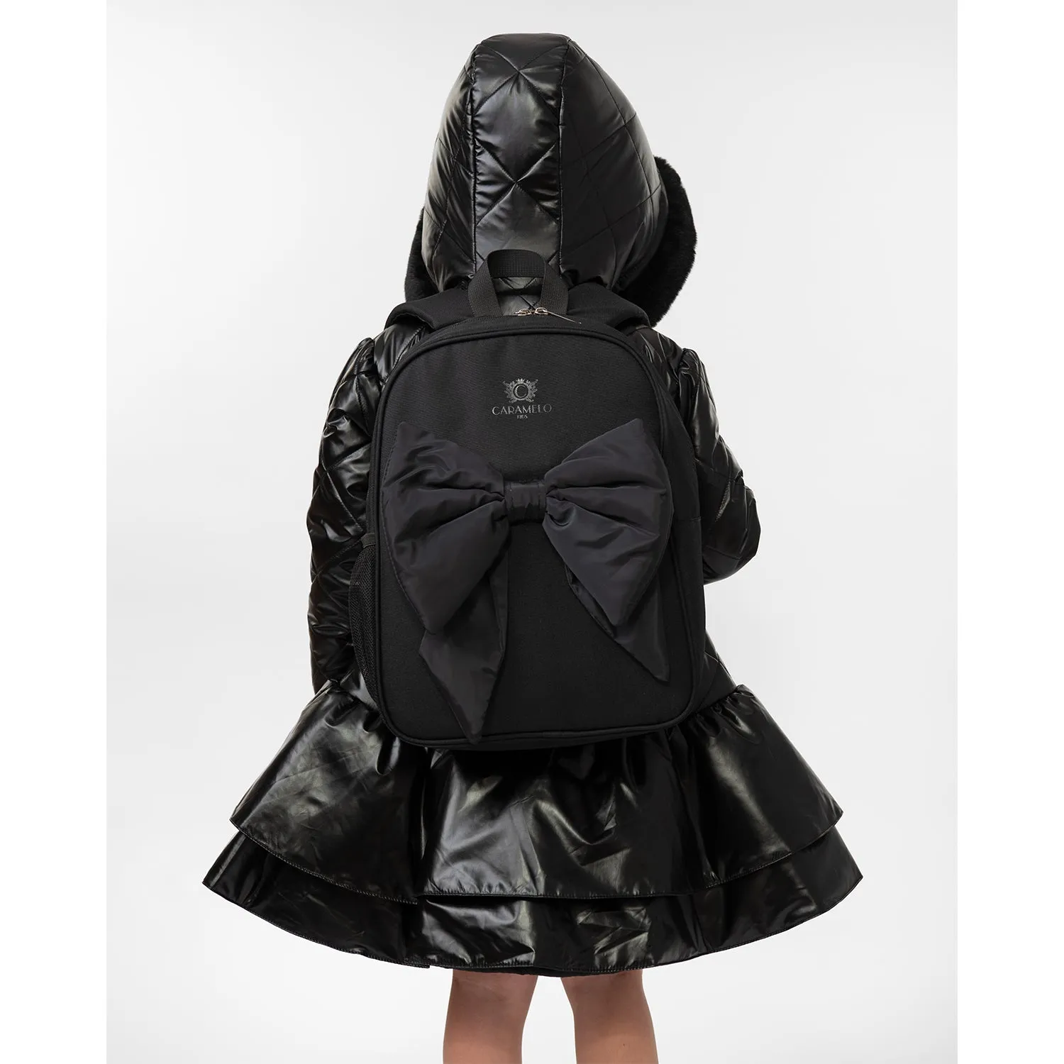 Black Hooded Schoolcoat