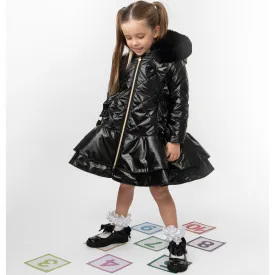Black Hooded Schoolcoat