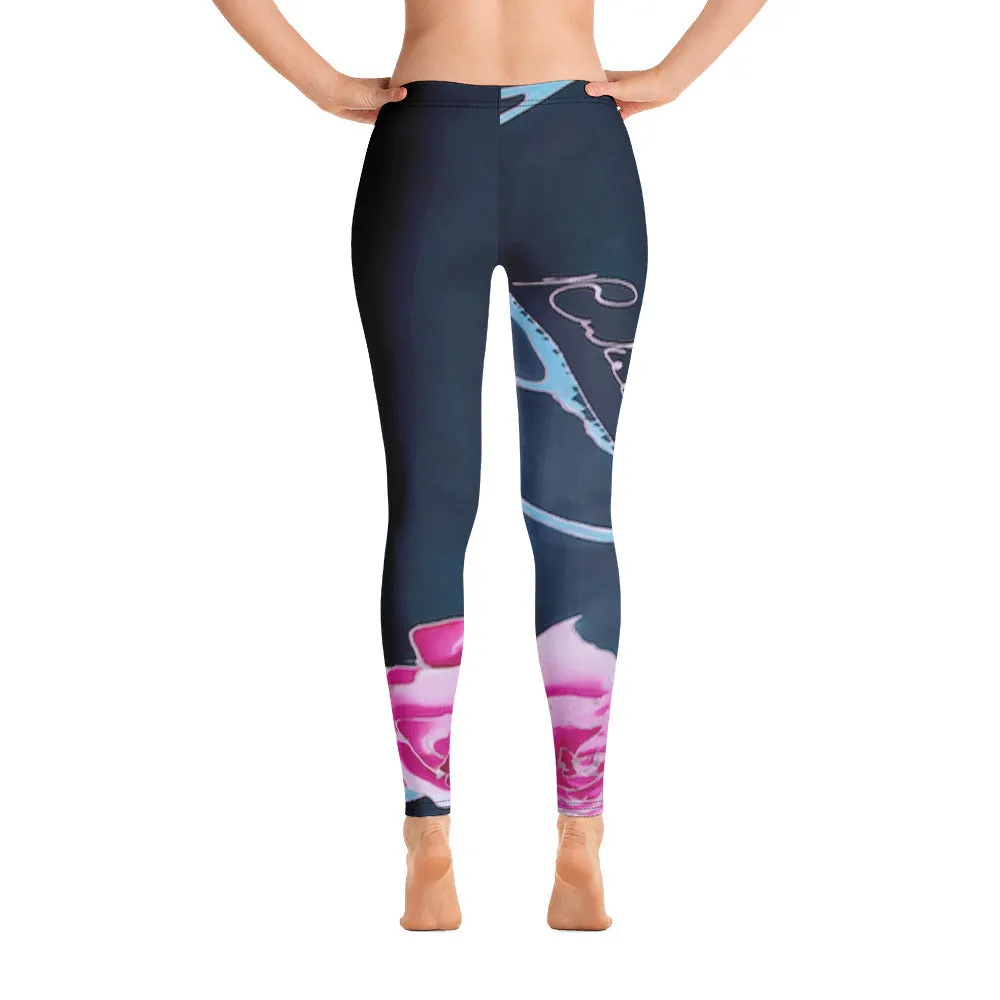 Black Rose Leggings