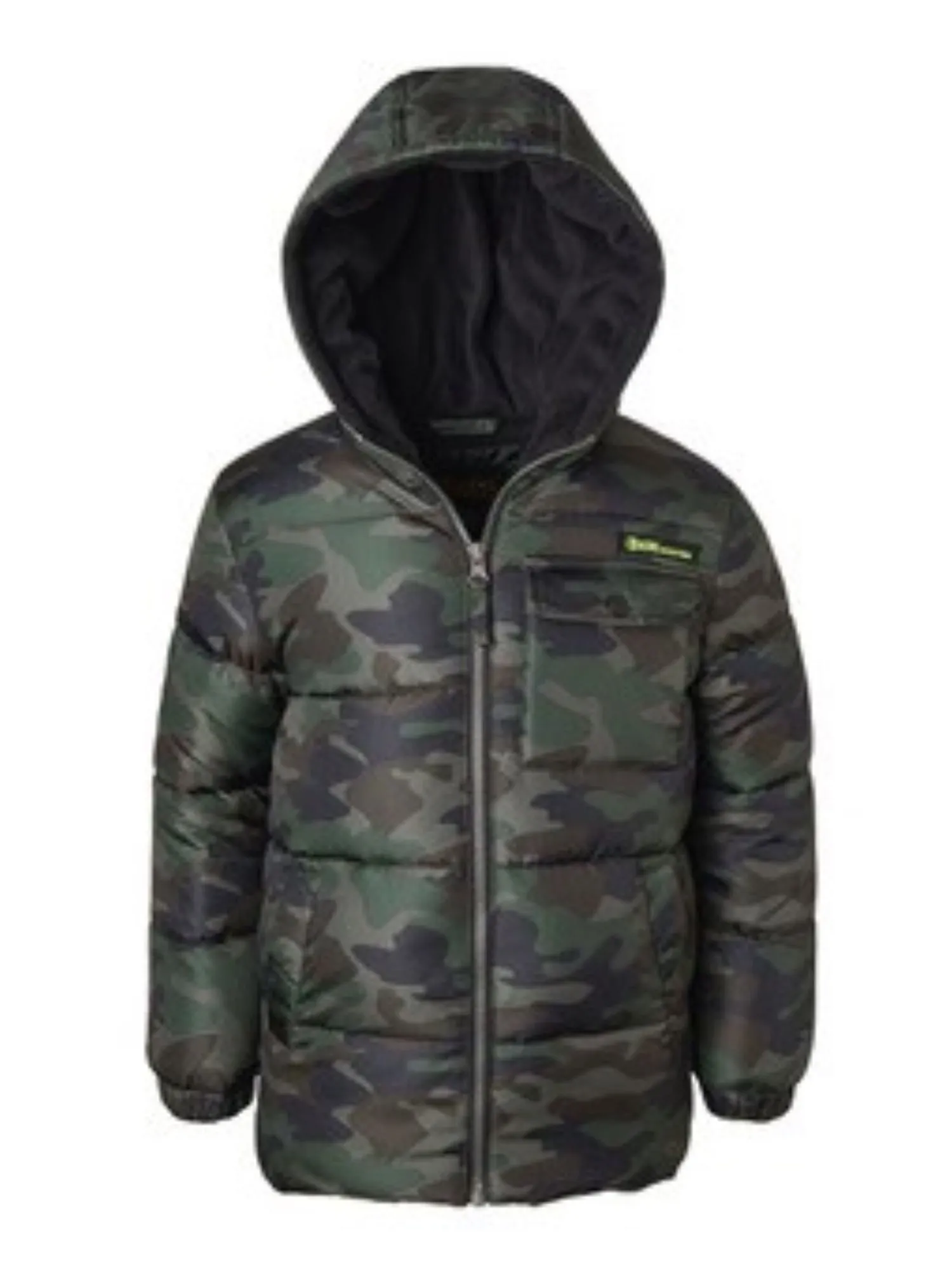Boys Camo Print Puffer Jacket - ZB142