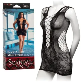Calexotics Scandal Peek-A-Boo Mini Dress Plus Size