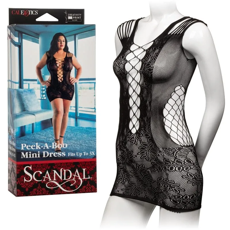 Calexotics Scandal Peek-A-Boo Mini Dress Plus Size