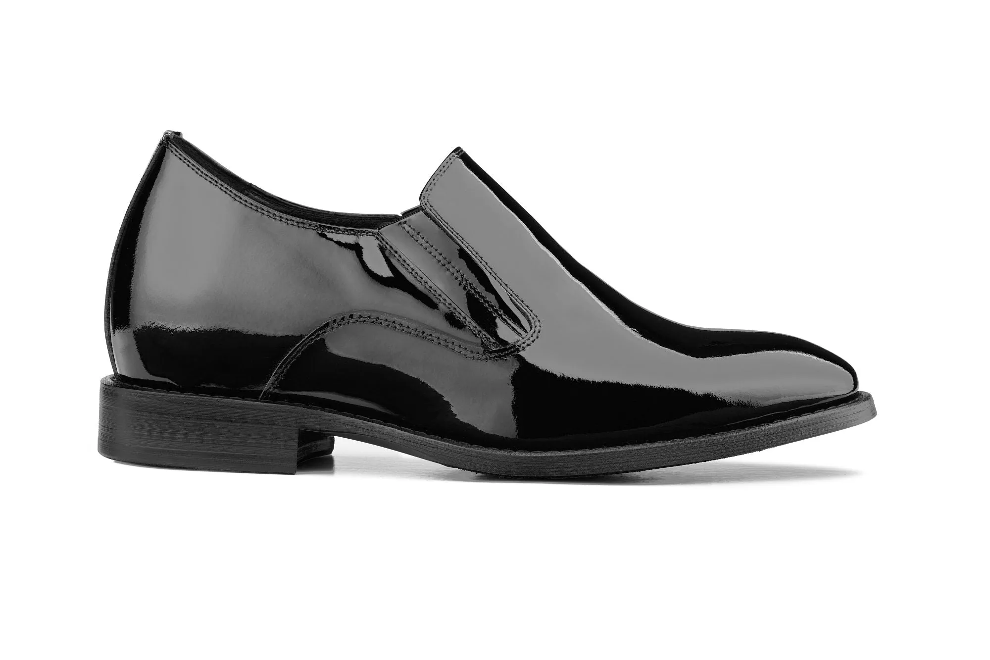 CALTO - Y7402 - 2.8 Inches Taller (Black) - Patent Leather Formal Dress Shoes