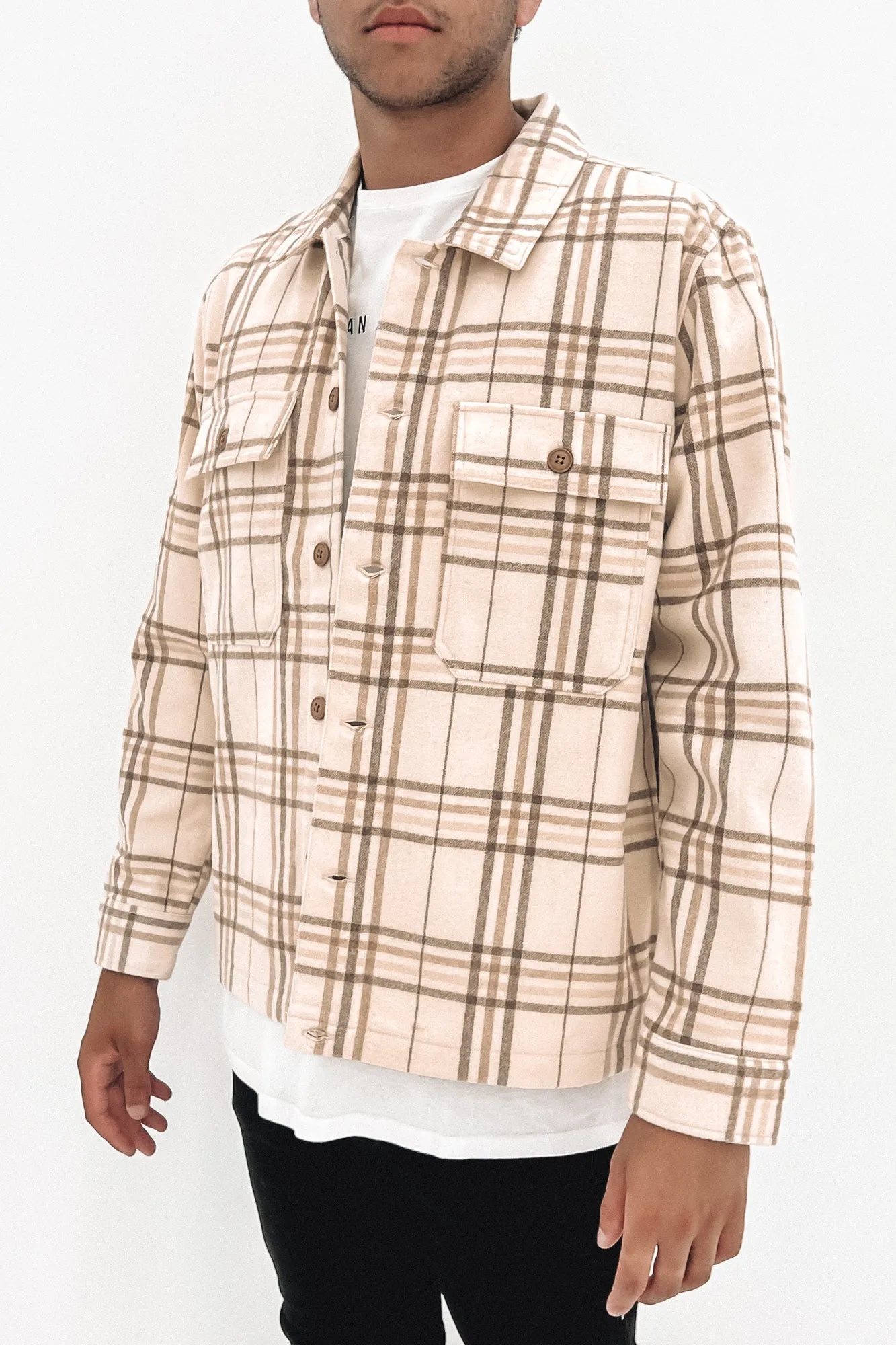Checked Overshirt Vintage White Check