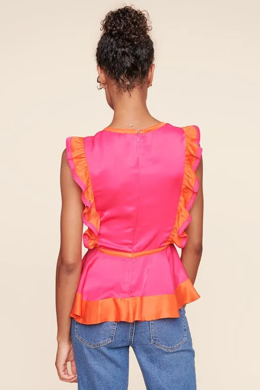 Color Block Sleeveless Top