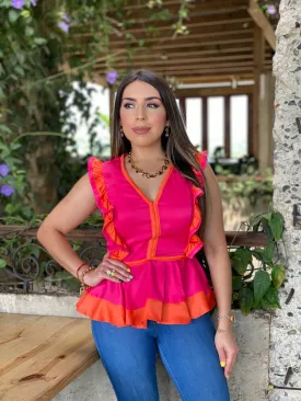 Color Block Sleeveless Top