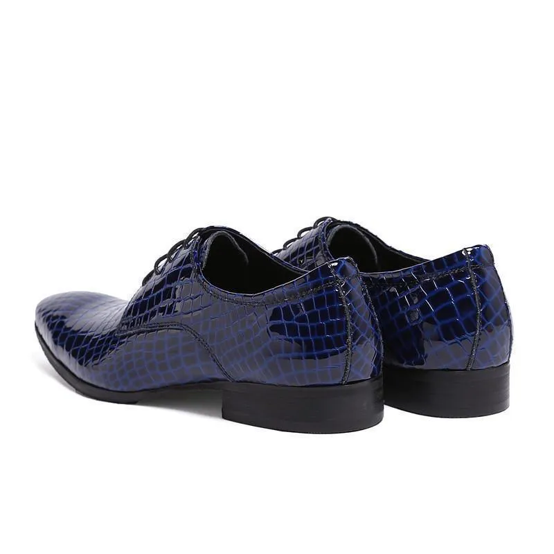 Fashion Derby Shoes Mens Dress Shoes Patent Leather Shoes