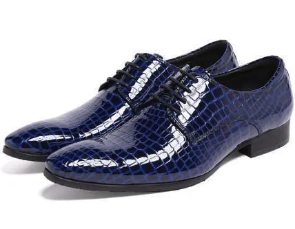 Fashion Derby Shoes Mens Dress Shoes Patent Leather Shoes