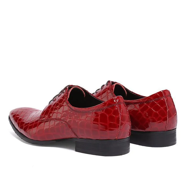 Fashion Derby Shoes Mens Dress Shoes Patent Leather Shoes