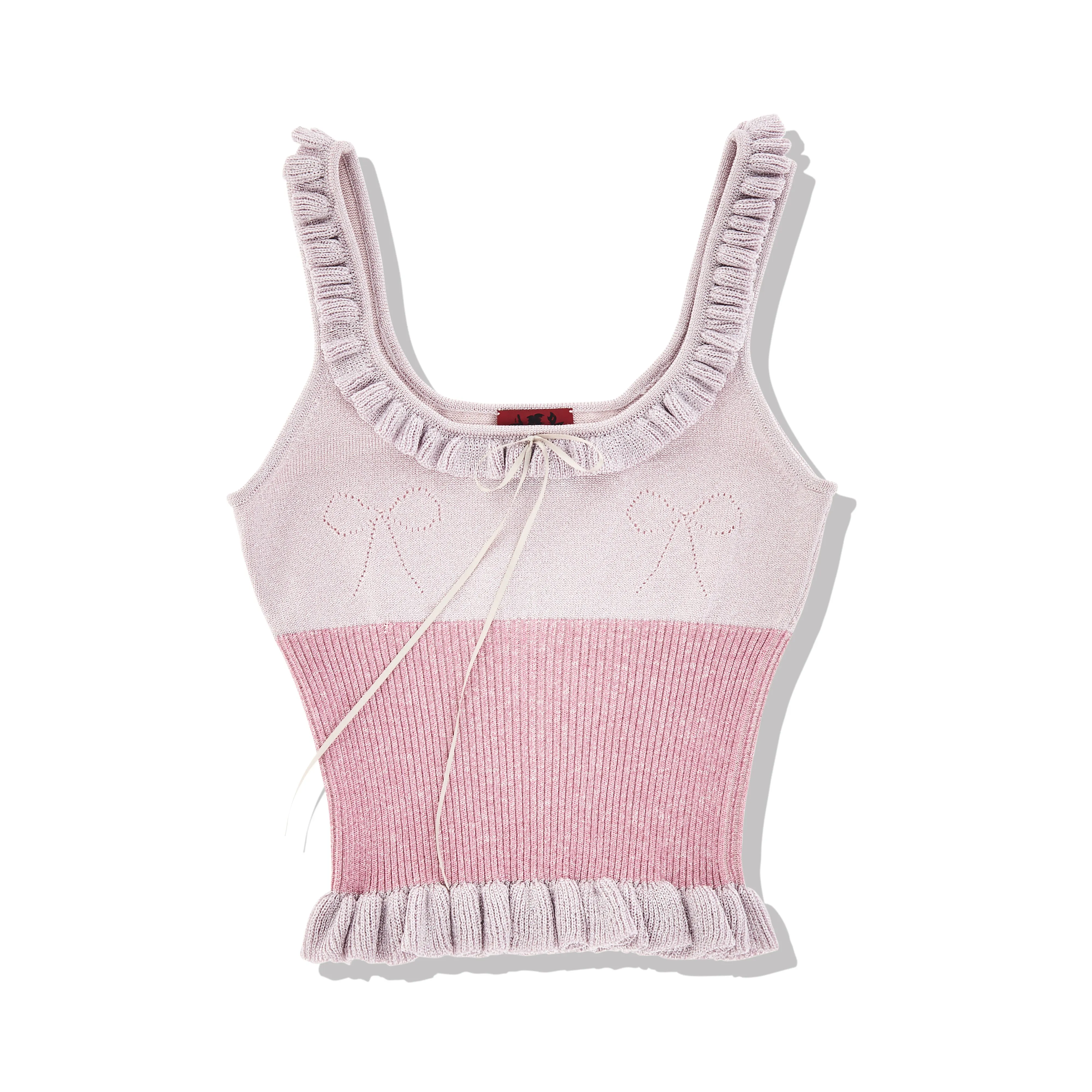 Heaven by Marc Jacobs - Sandy Liang Women's Pointelle Bow Top - (Pink)