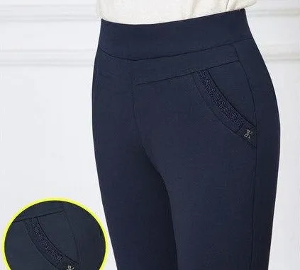 High Waist Casual Trousers