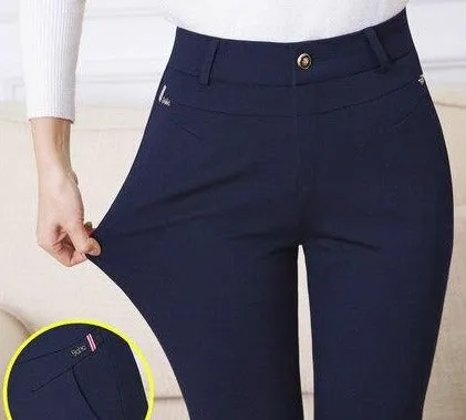 High Waist Casual Trousers