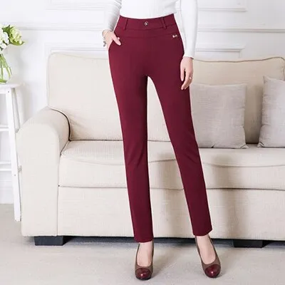 High Waist Casual Trousers