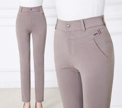 High Waist Casual Trousers