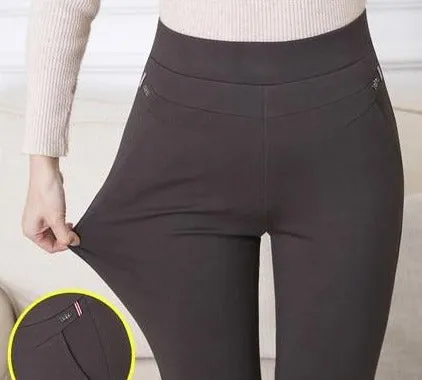 High Waist Casual Trousers