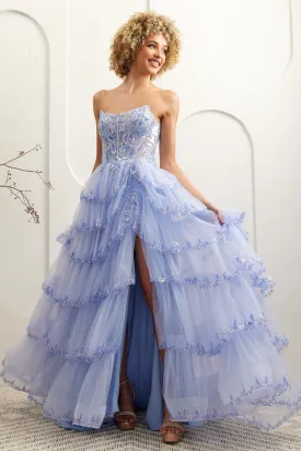 Illusion Sweetheart Off Shoulder Ball Gown with Side Slit for Prom or Evening