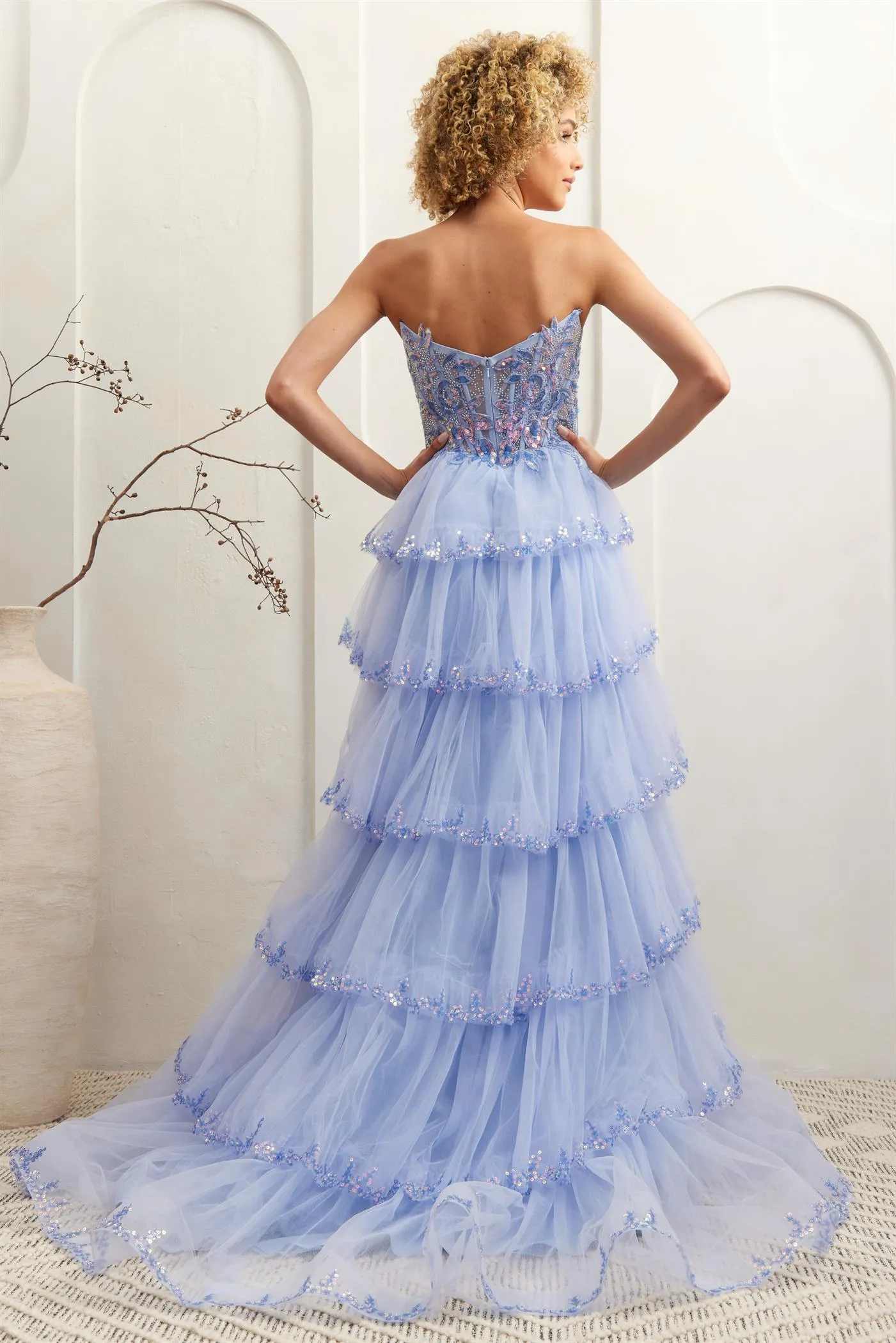 Illusion Sweetheart Off Shoulder Ball Gown with Side Slit for Prom or Evening
