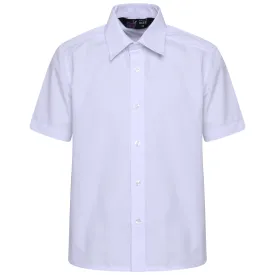Kids Girls School Uniform Women Short Sleeve White Polycotton Blouse Shirt