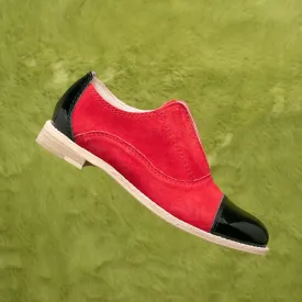 MOULIN ROUGE Red Suede Oxfords