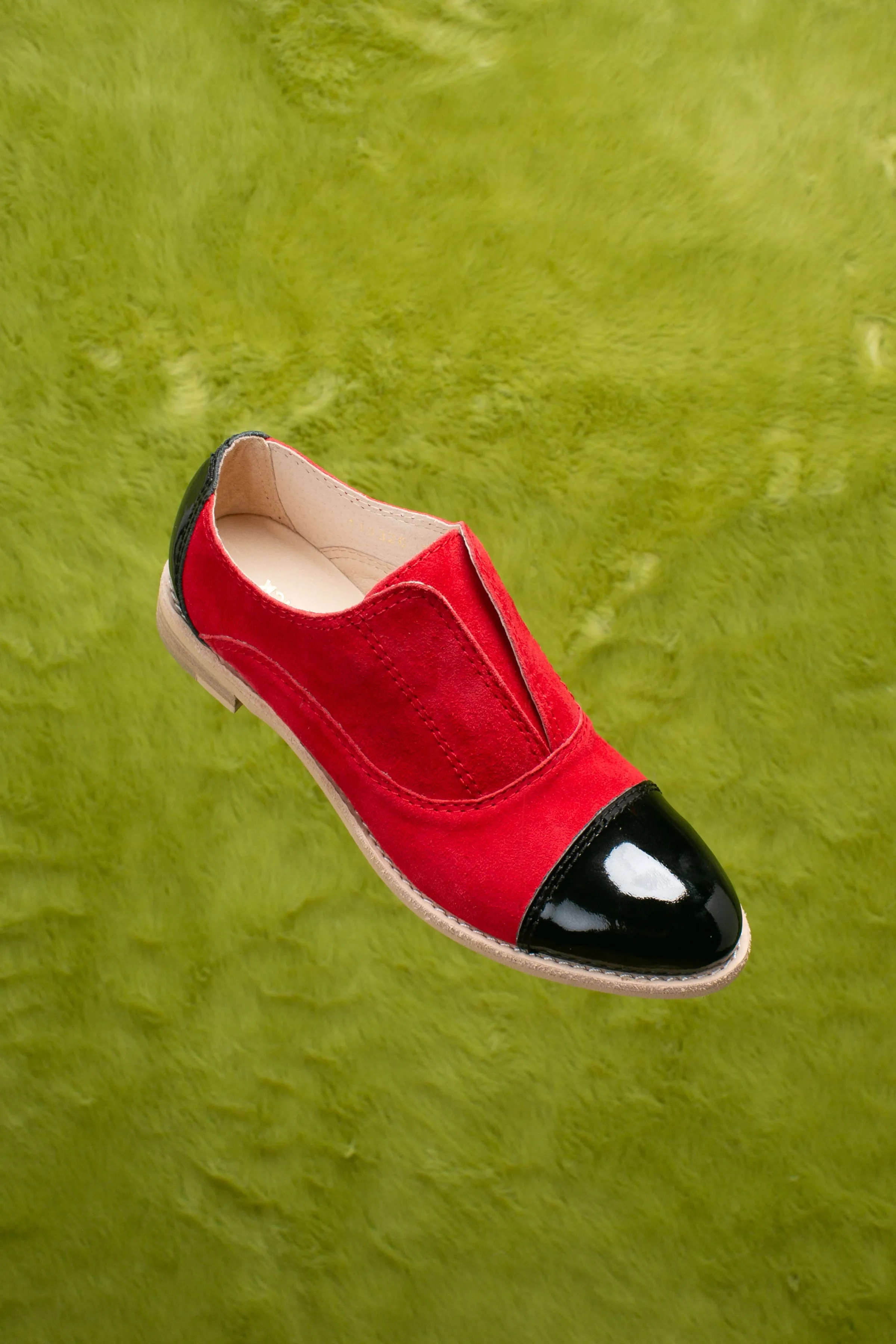 MOULIN ROUGE Red Suede Oxfords