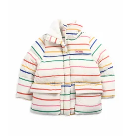 Multi Color Stripes Padded Puffer Jacket