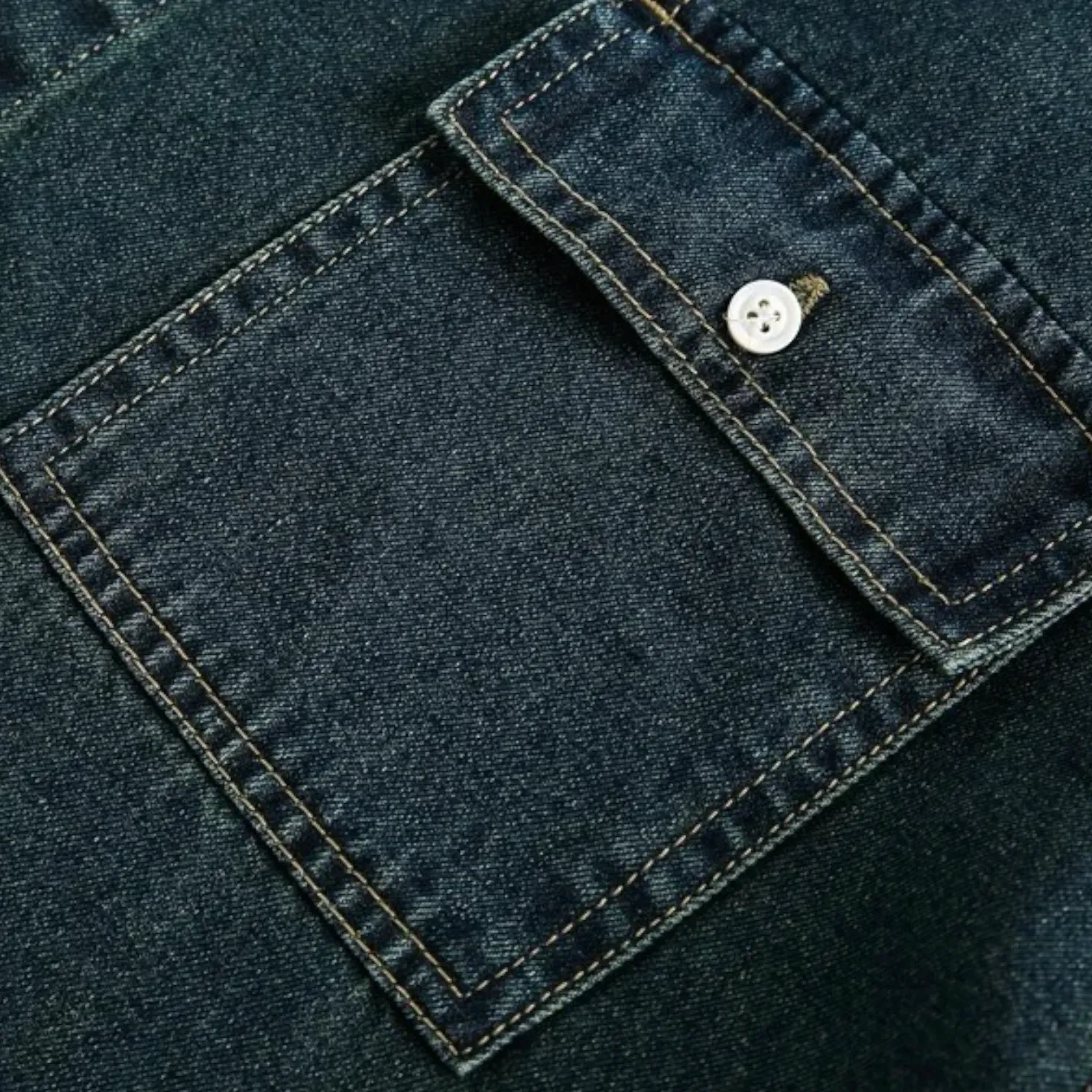 Old school oversized fit denim short sleeve shirt