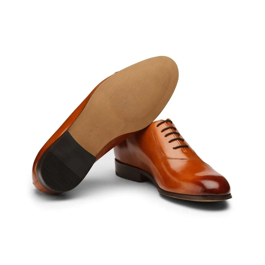Tan Assymetrical Oxfords
