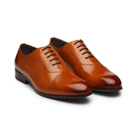 Tan Assymetrical Oxfords