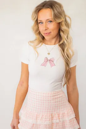 The Pink Bow Graphic Baby Tee