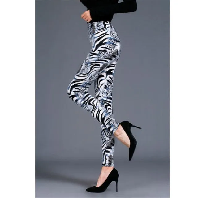 YSDNCHI High Waist Legging Breathable Slim Snake Printing Leggings Push Up Elastic Leggin Slim Ladies Trousers Stretch Legging