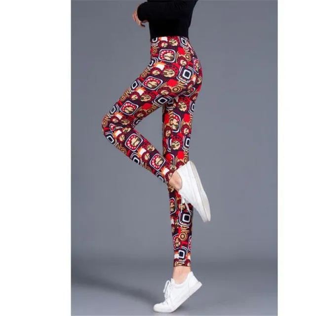 YSDNCHI High Waist Legging Breathable Slim Snake Printing Leggings Push Up Elastic Leggin Slim Ladies Trousers Stretch Legging