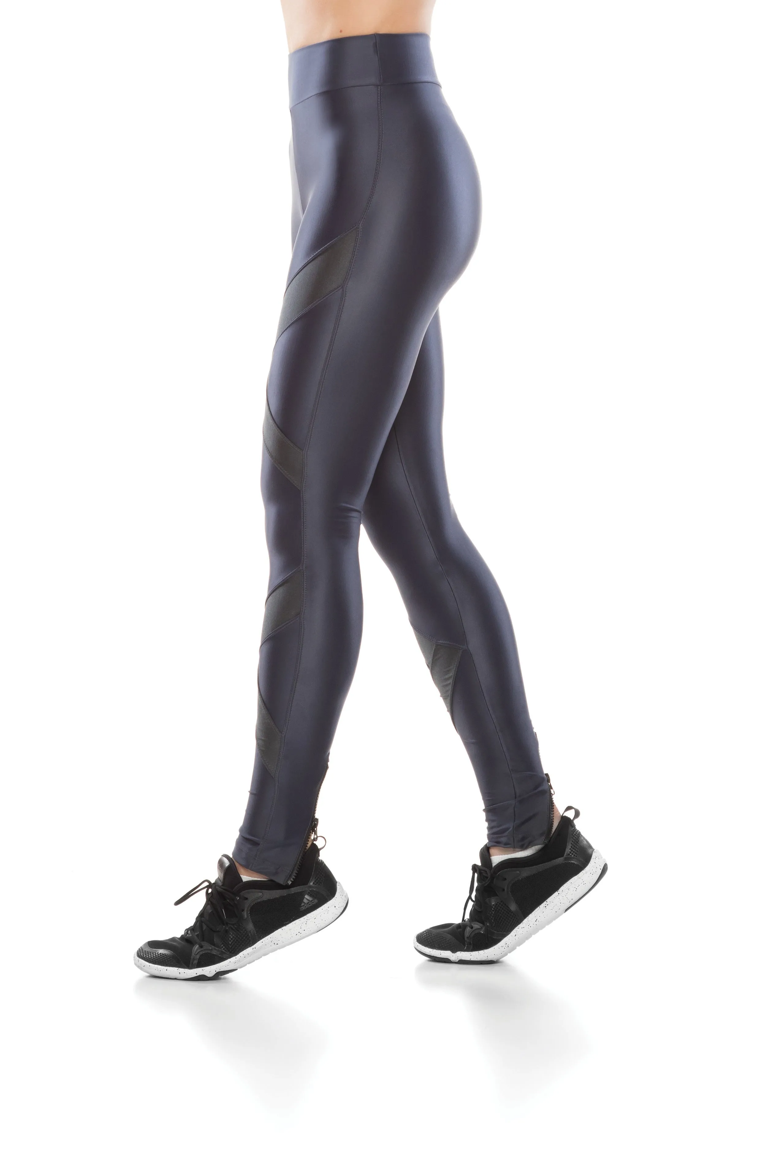 Zip Arrow Leggings - Graphite